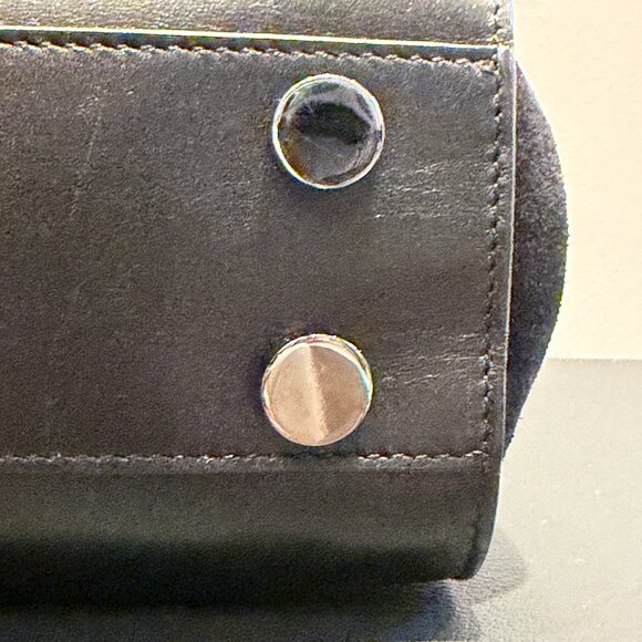 Jimmy Choo Riley Small Black Leather Suede Crossbody Purse COA incl. - Picture 15 of 16